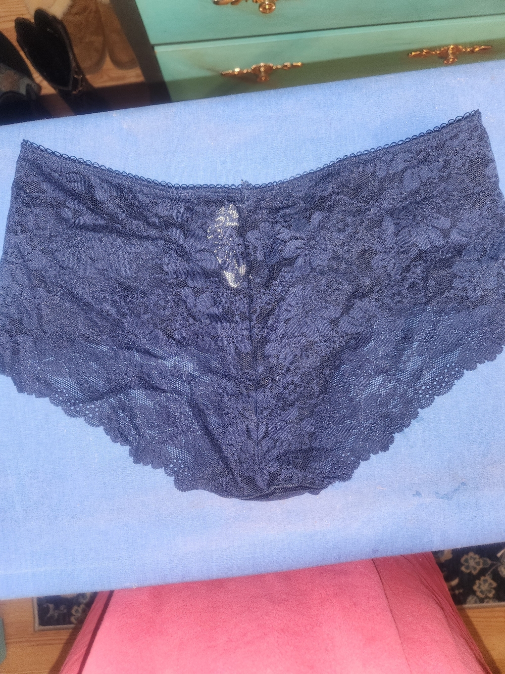Victoria's Secret Navy Lace Boyshort Panty